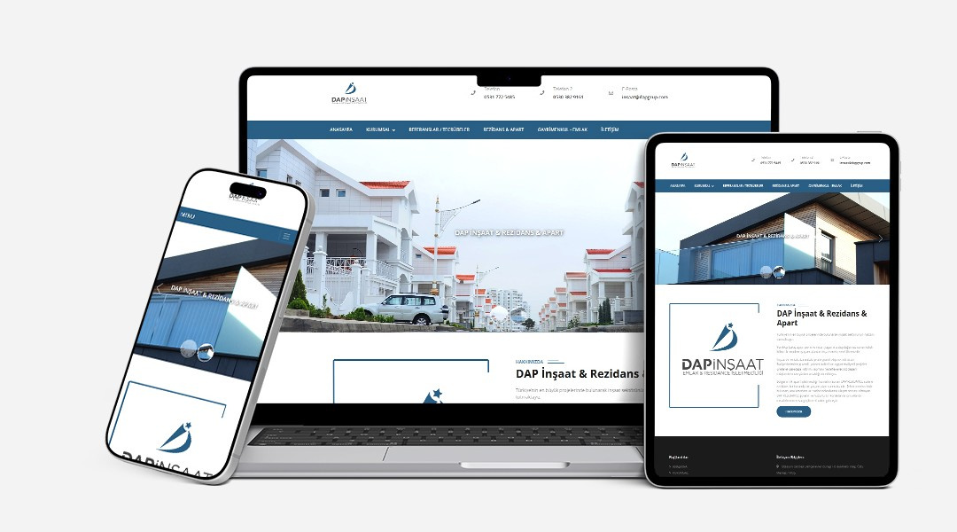 Dap İnşaat Responsive Web Sitesi