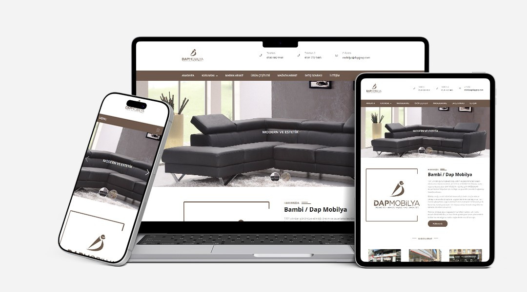 DAP Mobilya Responsive Web Sitesi	
