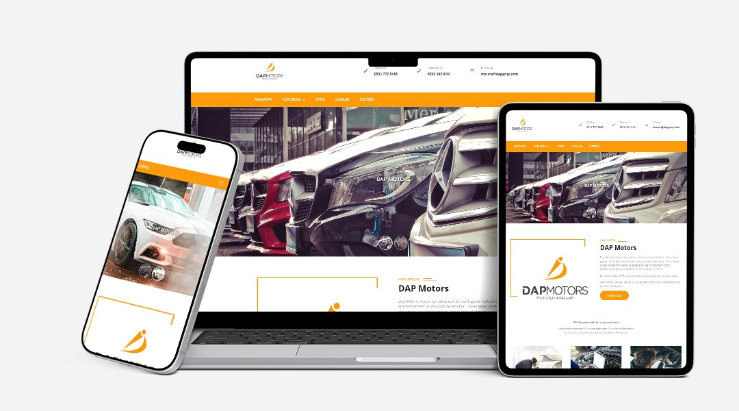 DAP Motors Responsive Web Sitesi